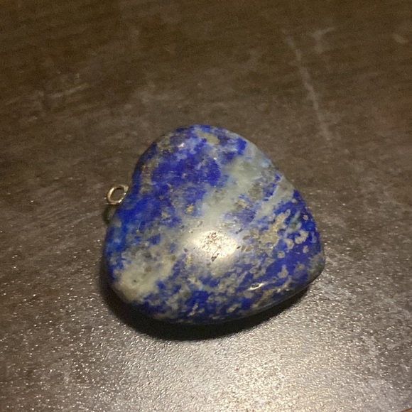 BOGO 🎃Natural Lapiz Heart-Shaped Pendant/ Charm - Picture 1 of 13